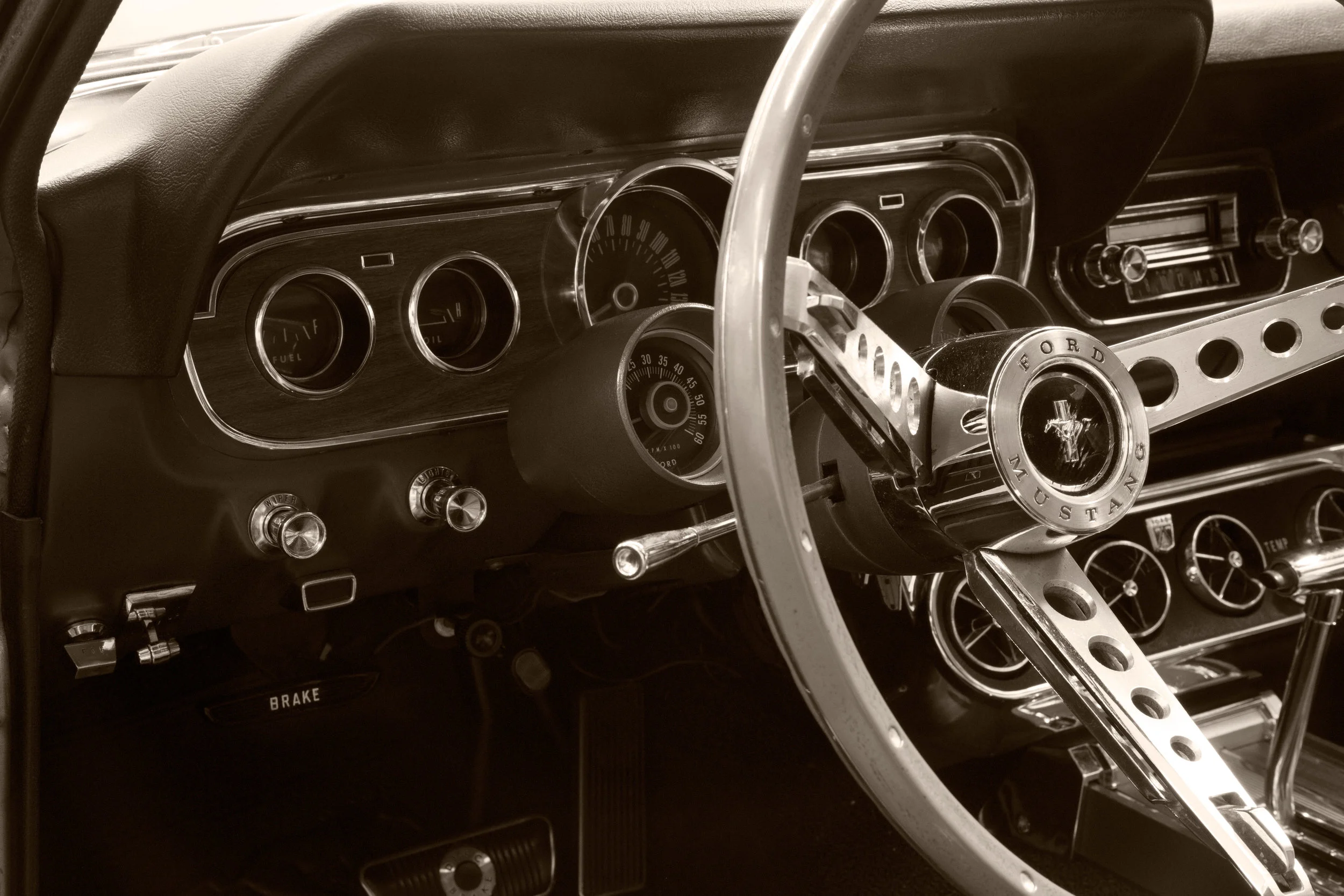 1966 Mustang Dash, Steering Wheel, and Instrument Cluster