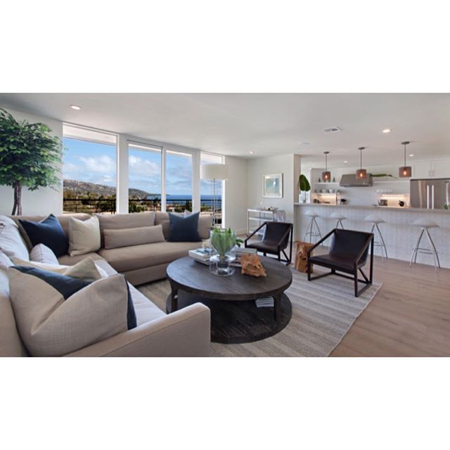Living room...with a view. Full project profile will be up at website shortly! But for now, open up a bottle of wine, and imagine yourself on the patio taking in the Pacific Ocean.