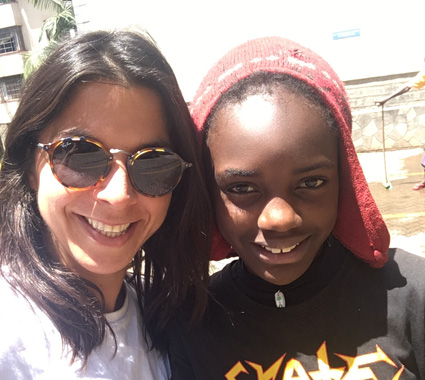 HANNAH WITH ONE OF HER HAPPY STUDENTS, lENA