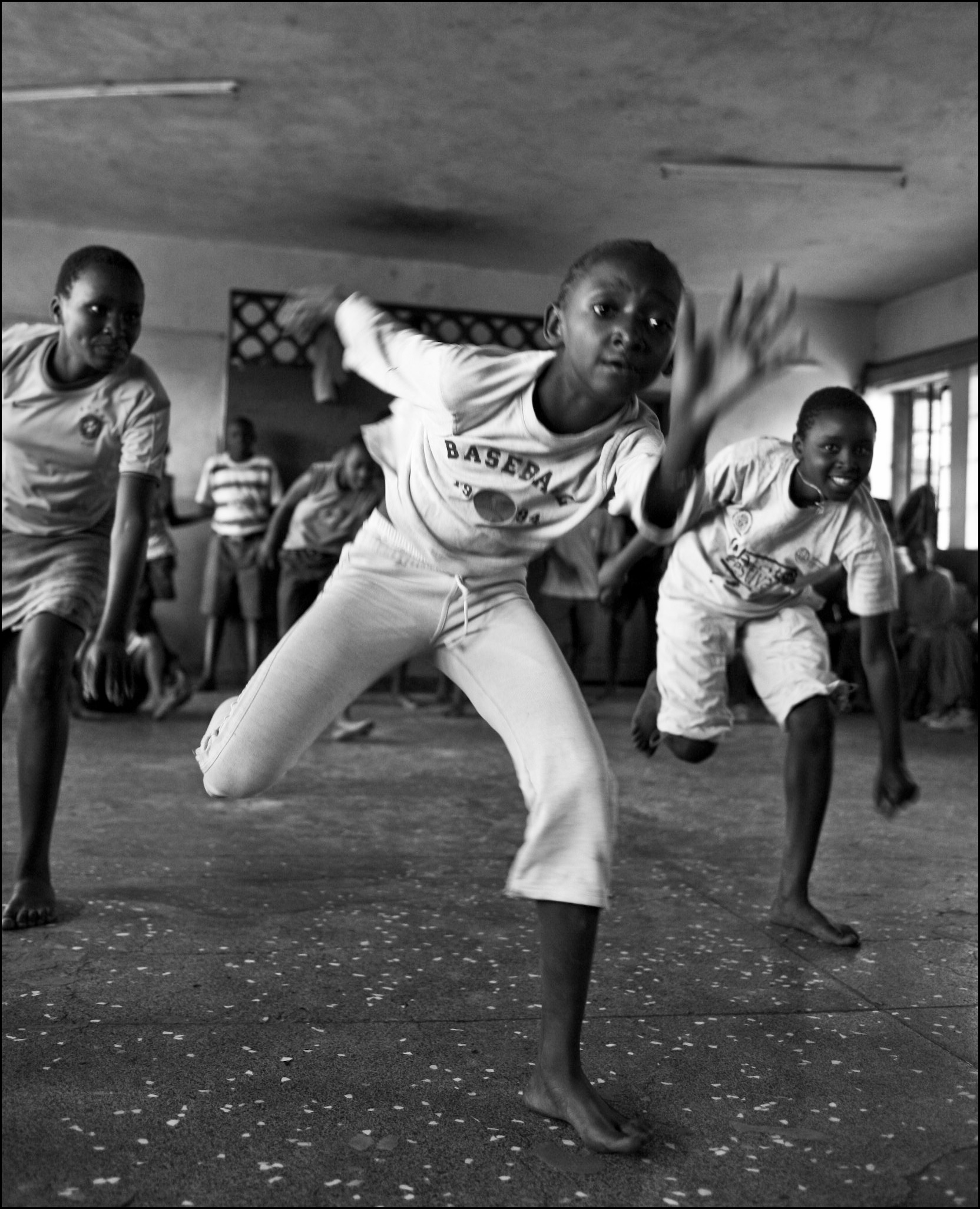 dancers hard at work rehearsing in mathare