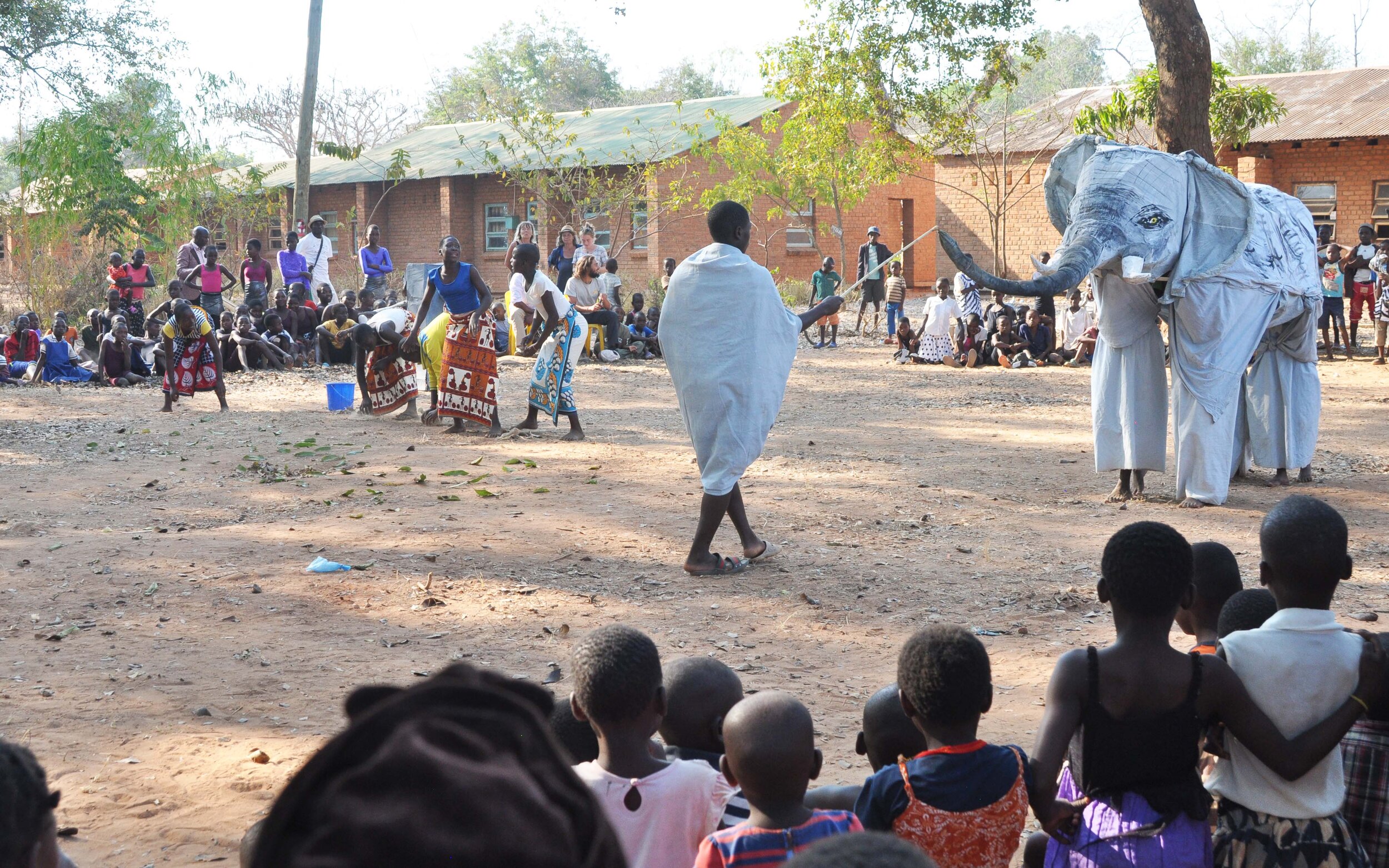 Elephant and village women.jpg