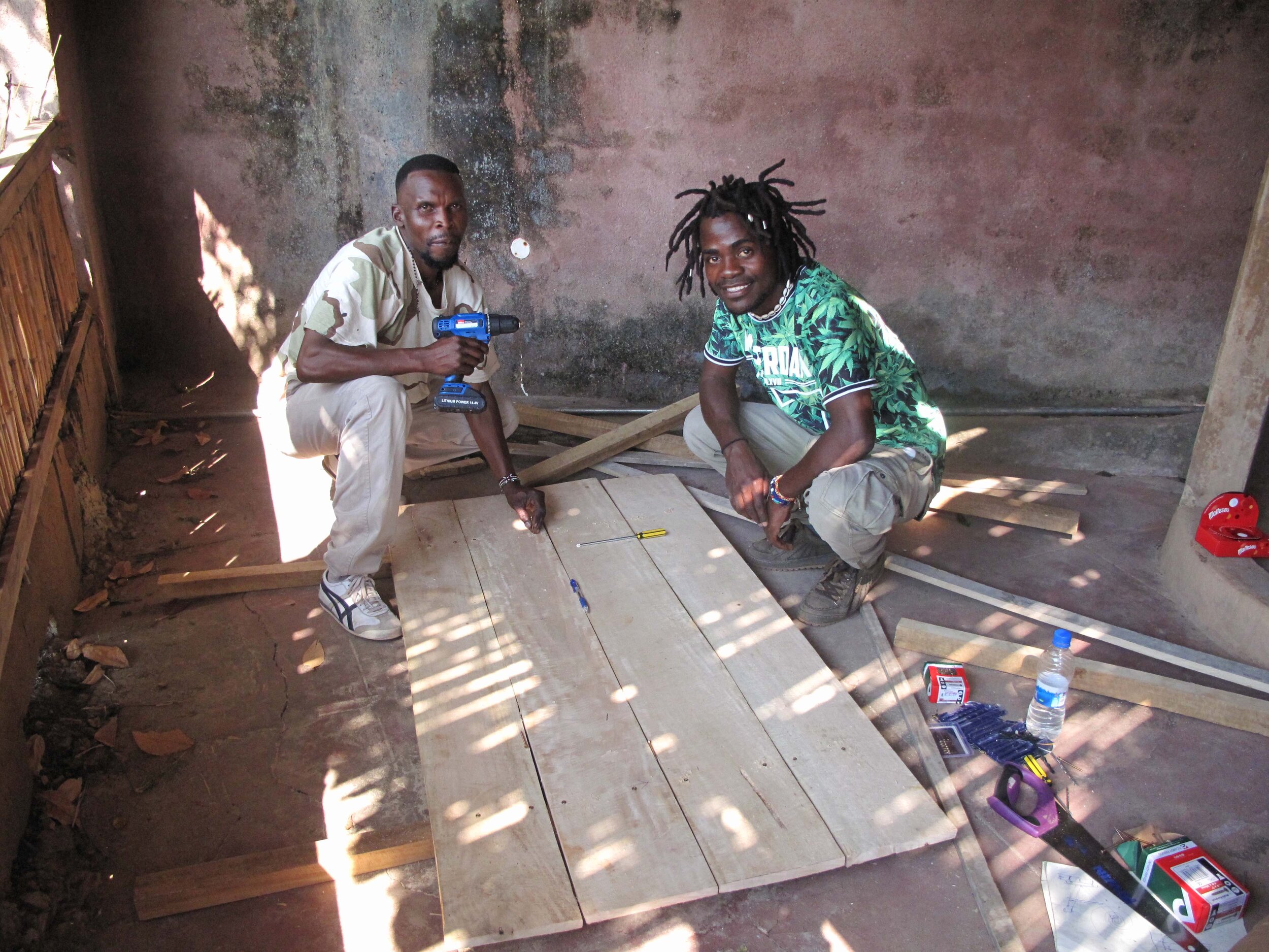 Textile design Thompson and Bilton making printing table.jpg