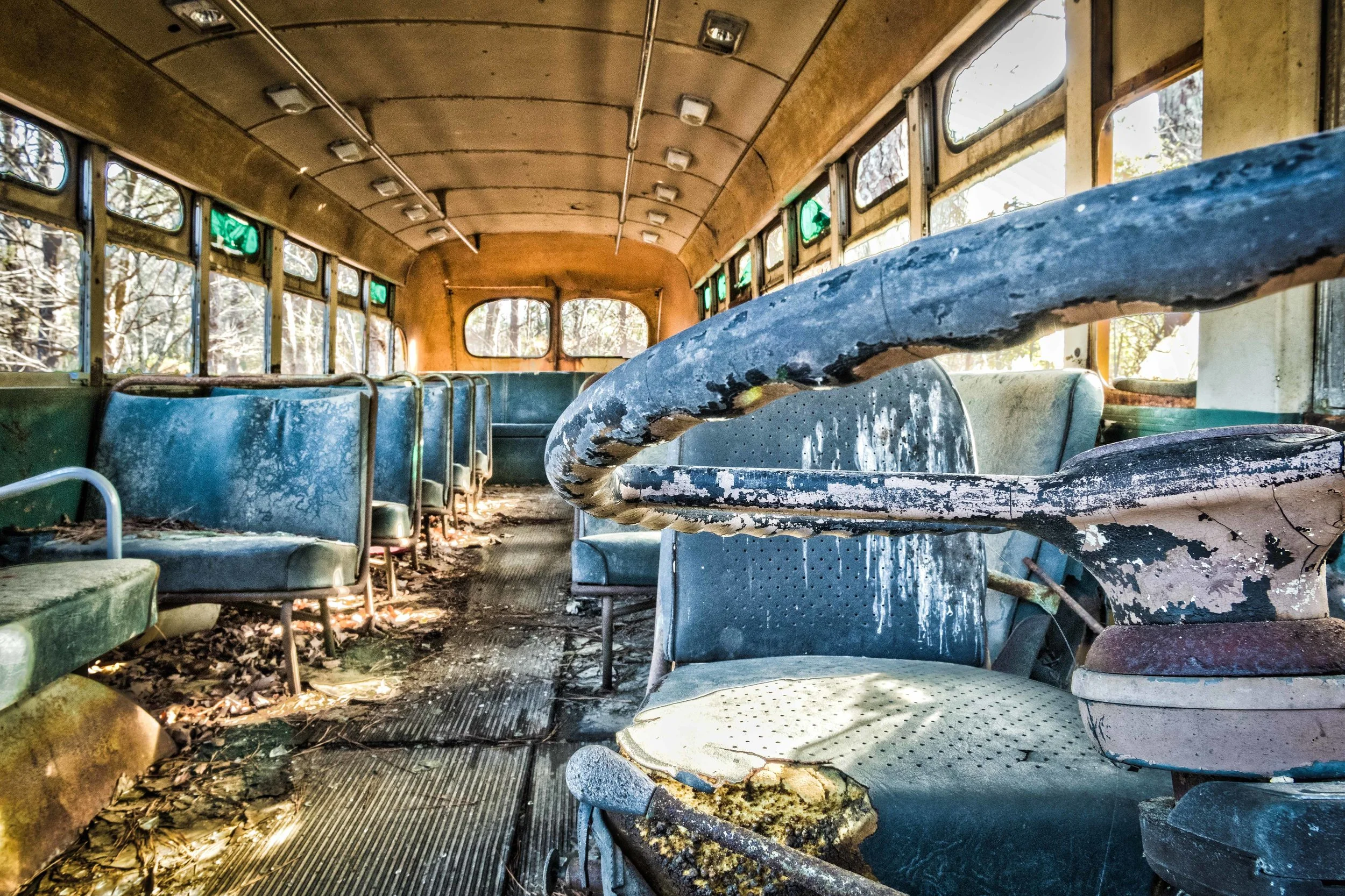 Looks like a band tour bus after a 40 city tour. I should know. 