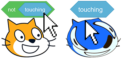 How to create a mouse hover over effect in Scratch