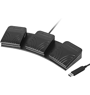 Foot pedal for changing cameras