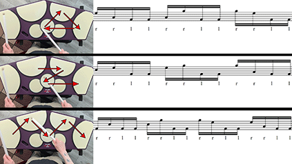 How to create tenor splits from snare sheet music