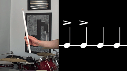 How to play relaxed accents and taps