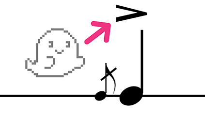 What are ghost accents?