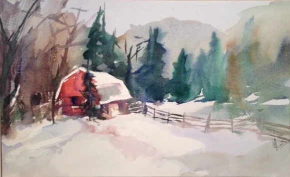 "Winter's Peace"  Watercolor by Michelle Stanley, Instructor/Director