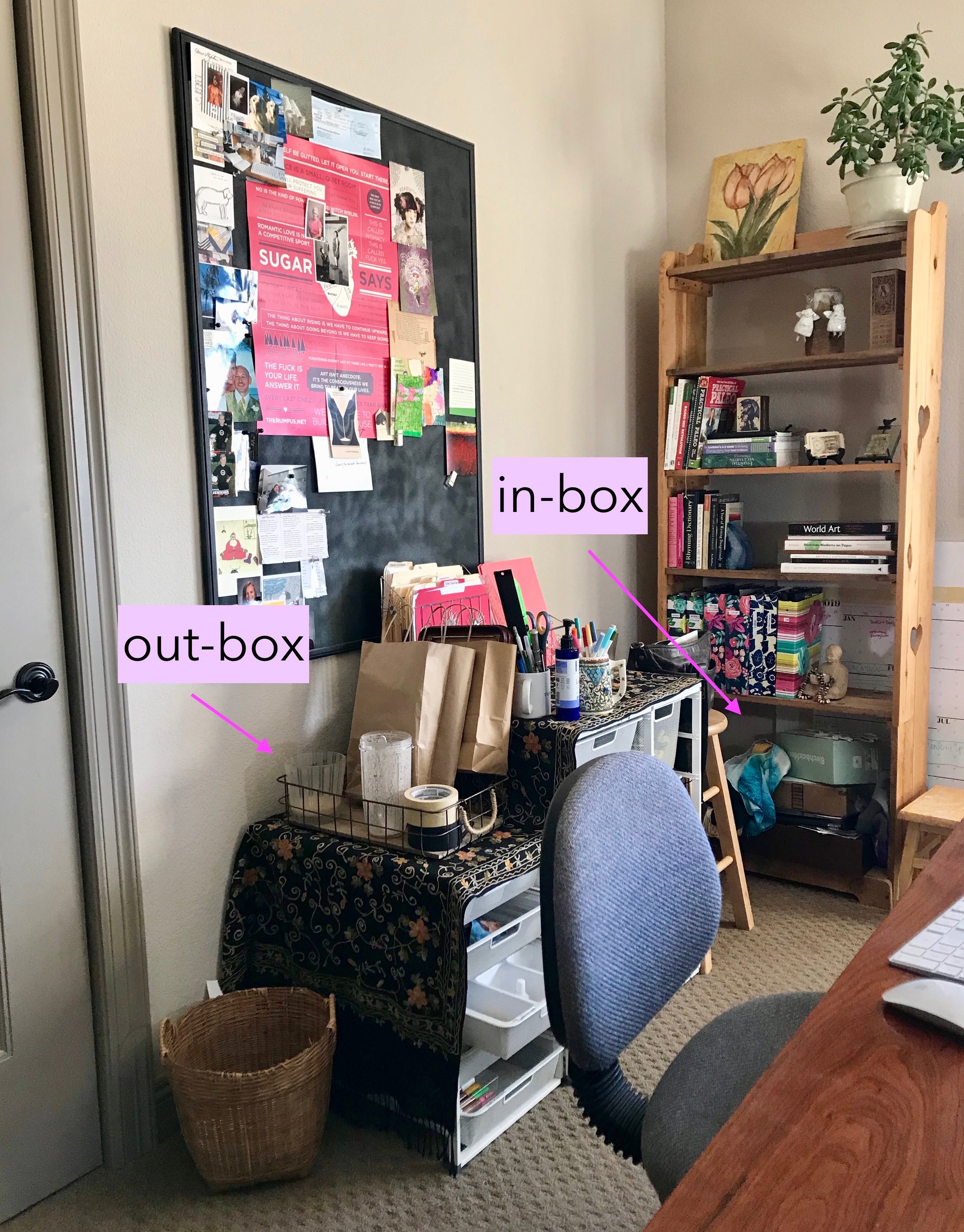 My actual space at this moment, unstyled.