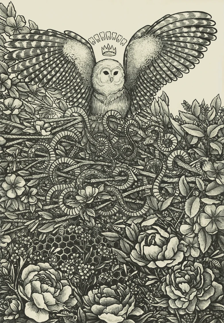 “An Old Dream” – Stone Lithography – 2017 – 13” x 19” 