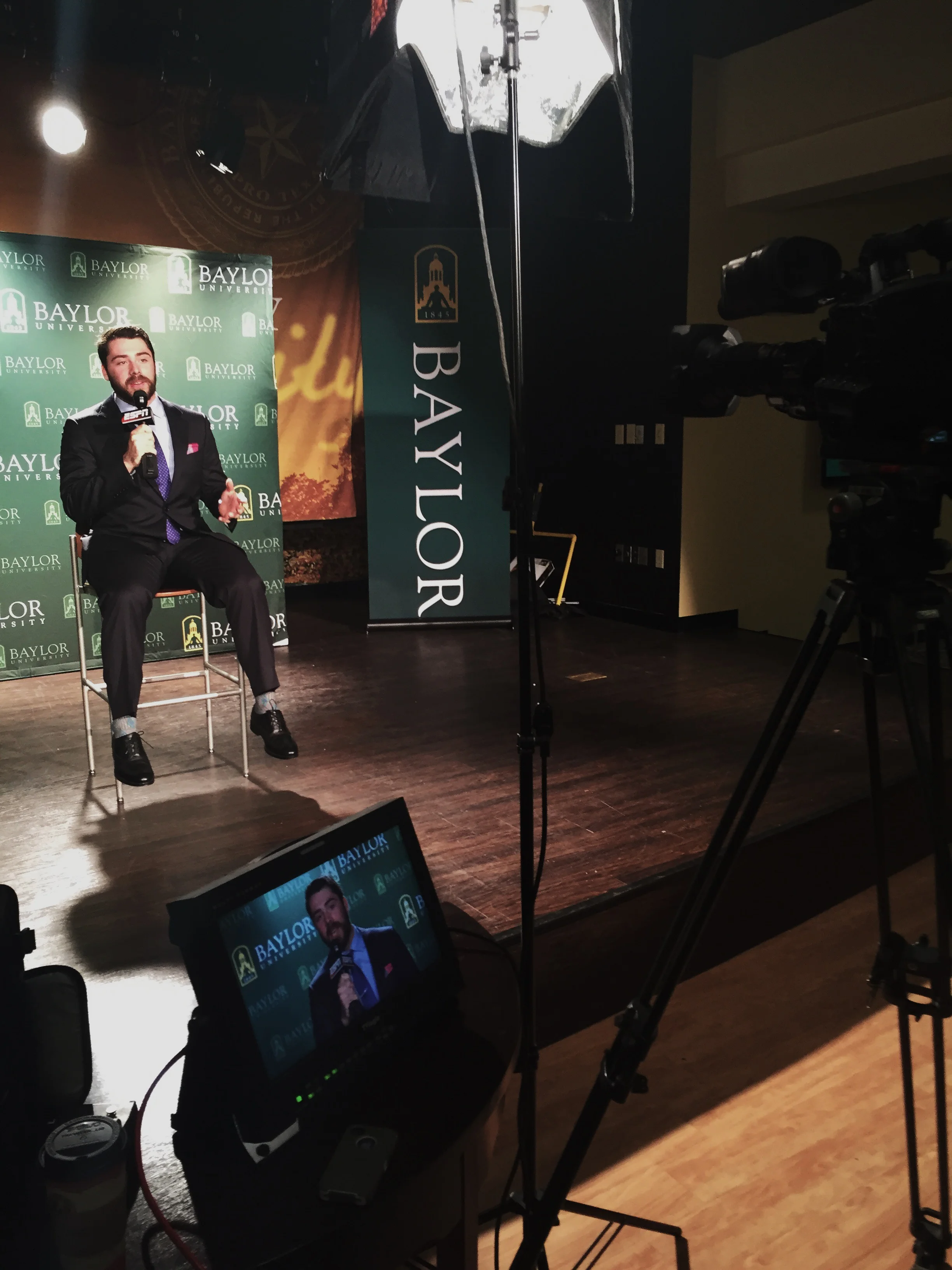 ESPN asked Baylor students to explain why Baylor should make the CFB Playoff over TCU.&nbsp;