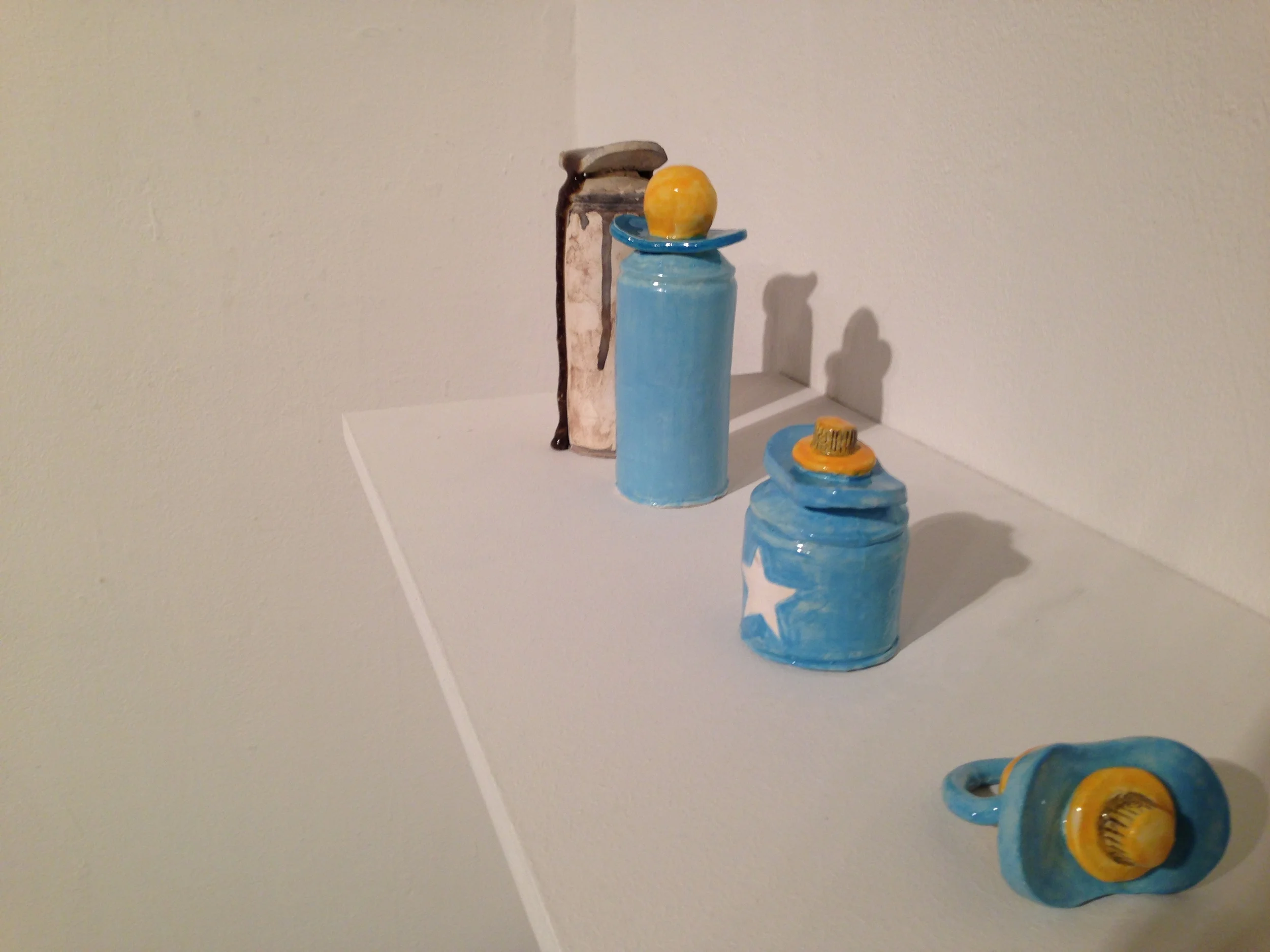   Crying Kiev , 2014, ceramics and glaze, black ink, and mud, 6 in. X 8 in. X 10 in.   
