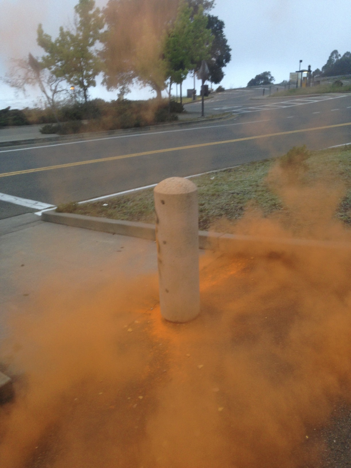 Sinograffiti , 2014, ceramics, colored powder, and photographic documentary