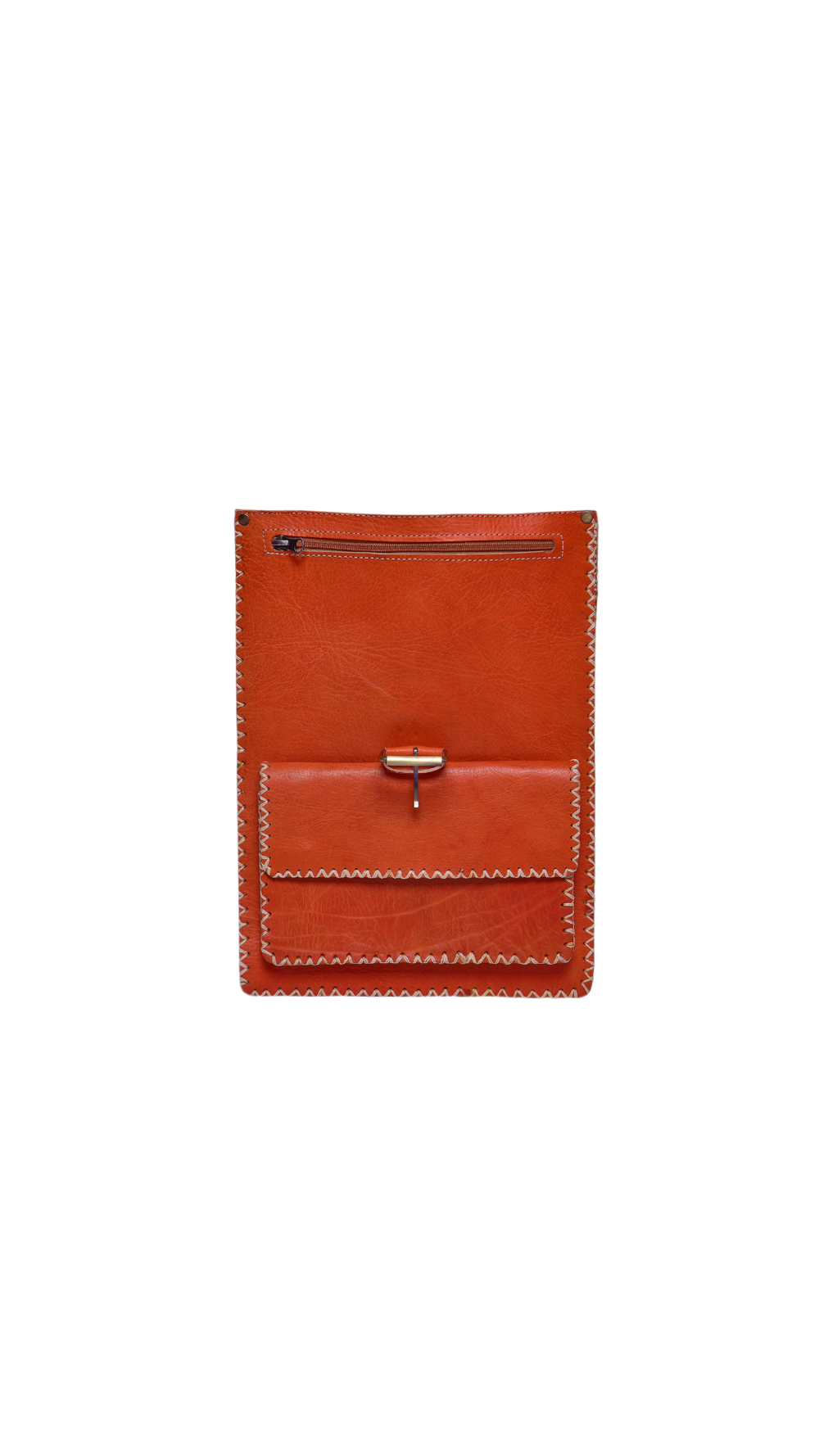 Ochre Moroccan Leather Backpack — Dar Medina