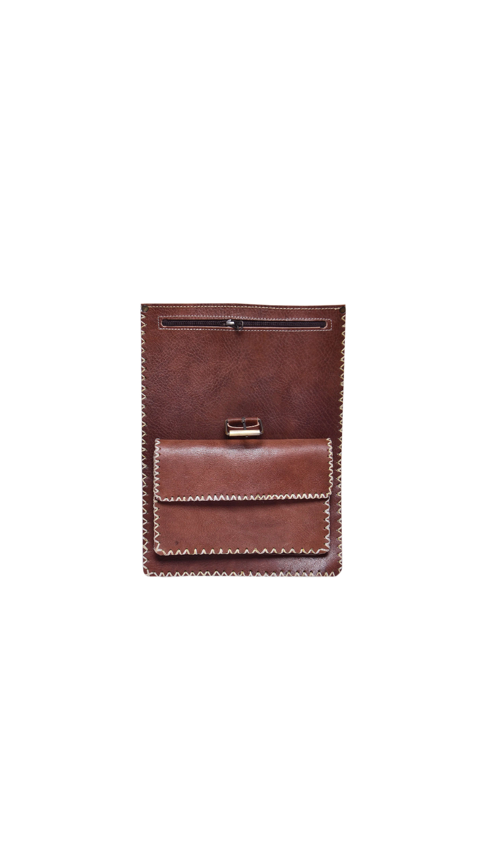 Burgundy Moroccan Leather Backpack — Dar Medina
