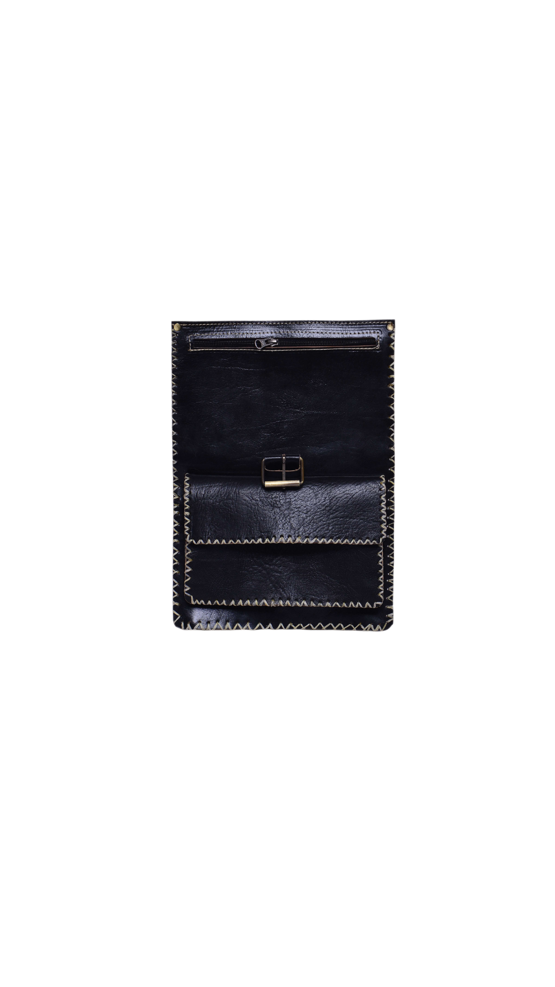 Black Moroccan Leather Backpack — Dar Medina