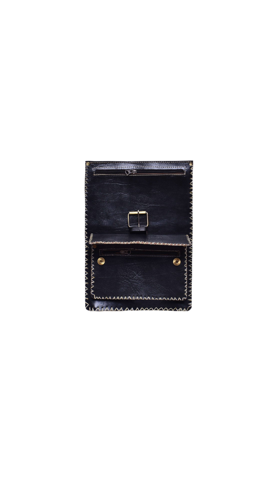 Black Moroccan Leather Backpack — Dar Medina