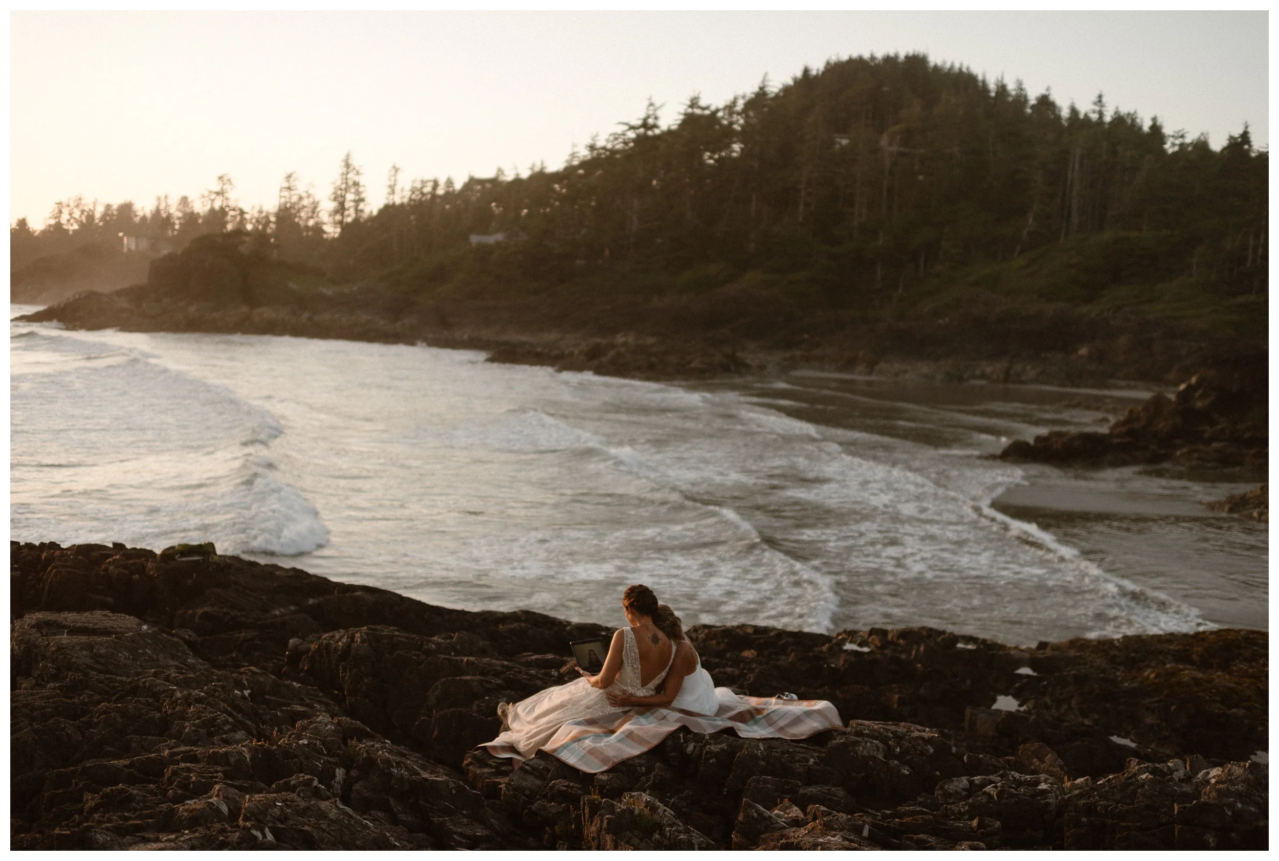 The benefits of eloping at sunset include more seclusion and better light at the end of your elopement ceremony day. Photo by Maddie Mae Photo, Adventure Instead.