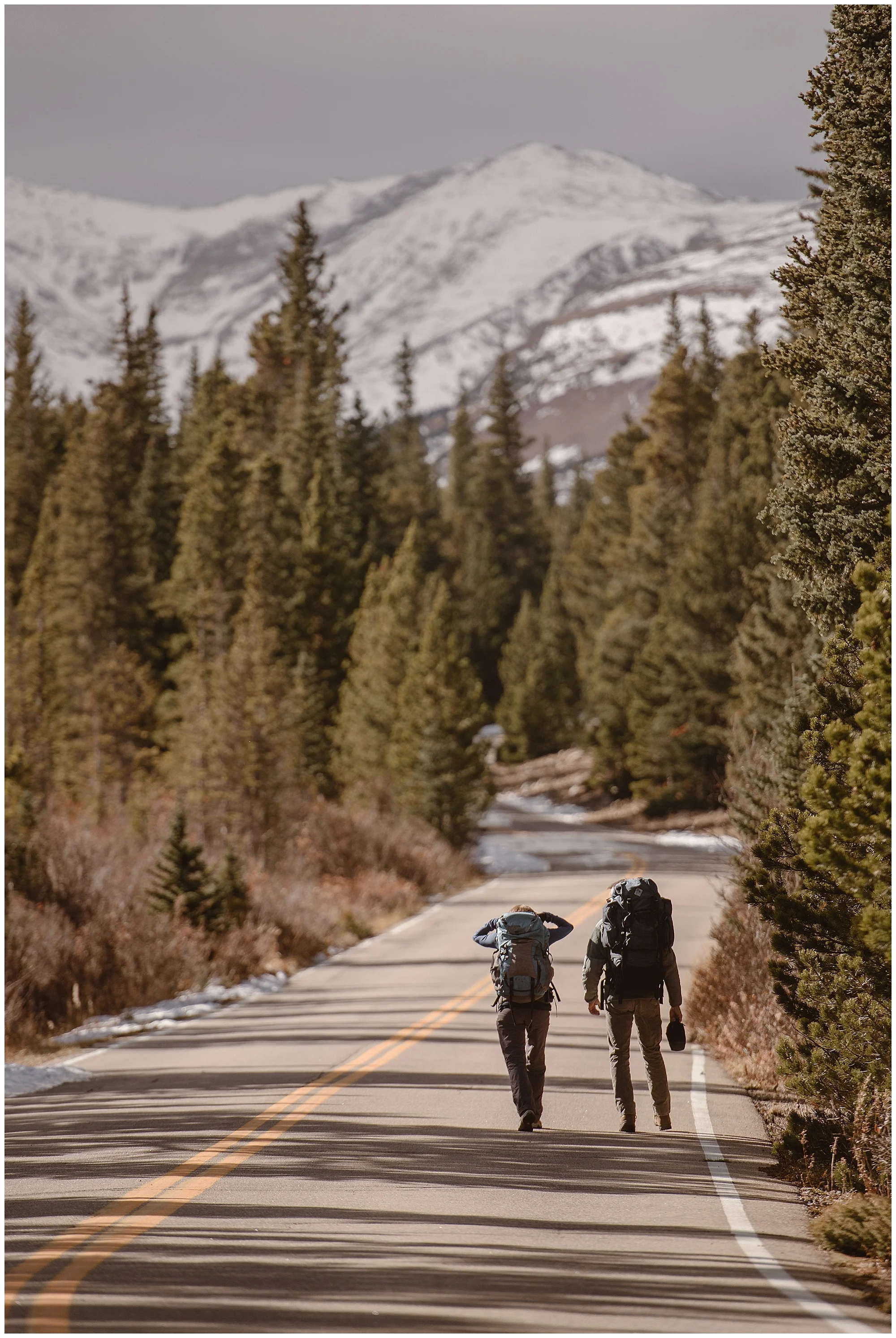 You can hike on your elopement wedding day! Bring all your gear and plan to carry your wedding day outfits. Where you elope and how you say your vows matters! Photo by Maddie Mae, Adventure Instead Elopement Photographers.