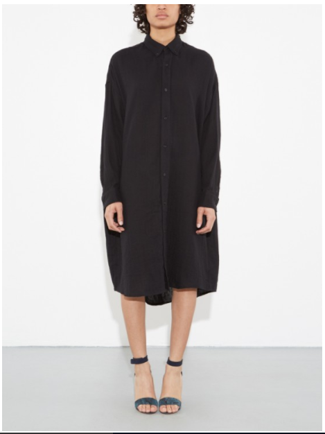 Extra long collared shirt in silk is a summer MUST. Dress it up or dress it down. Wear it with your black Samba;'s or add raw hem skinnys and your peep toe suede platform heels. Versatile and Beautiful. Just the way I like it. 