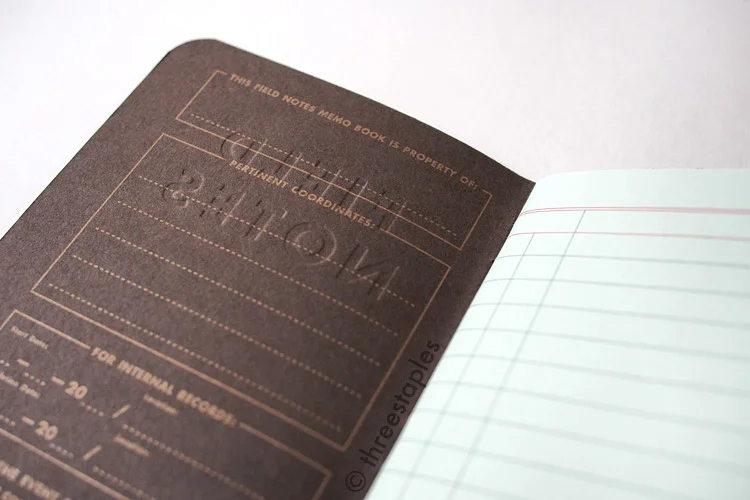 Embossed front cover