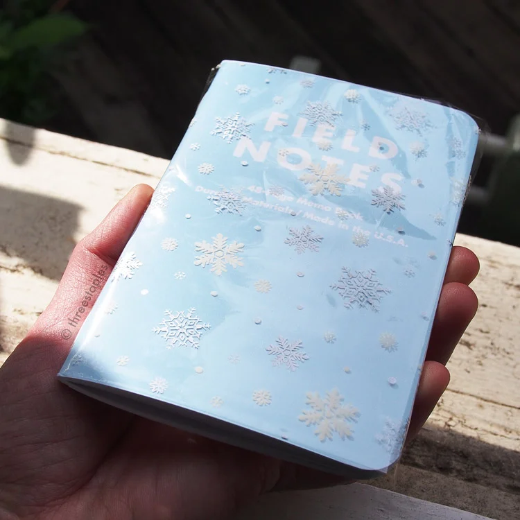 I used a clear, decorative gift bag with a snowflake pattern..