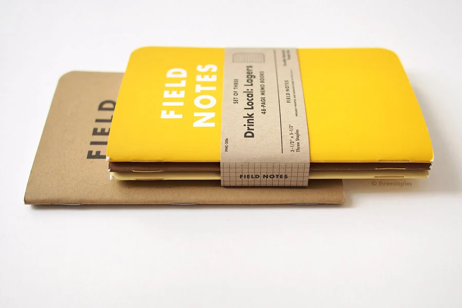 “Chipboard” belly band is lighter than the kraft paper used in Original Field Notes.