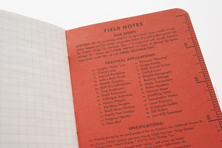 Light brown graph grid and matte cover. Check out the texture and folds on it.