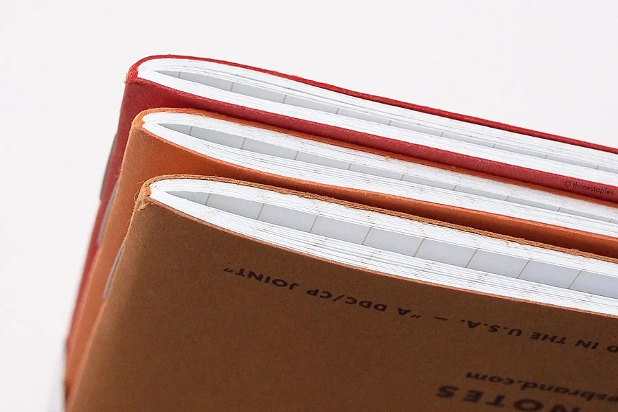 Covers are colored all the way through the paper.