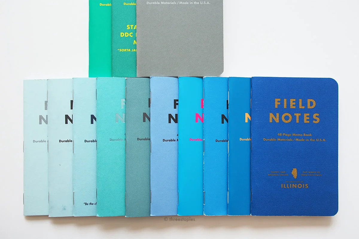 Top row (from left): Starbucks “Coffee Origins” (Asia/Pacific), DDC “Sorta Jade”, Just Below Zero . Bottom Row: Just Below Zero , Butcher Blue (Commemorative Reprints), Flagged by Ellen, Sweet Tooth , Nixon (2015), Blue Wednesday, Unexposed , Summer Camp, Starbucks “Coffee Origins” (Latin America), County Fair .