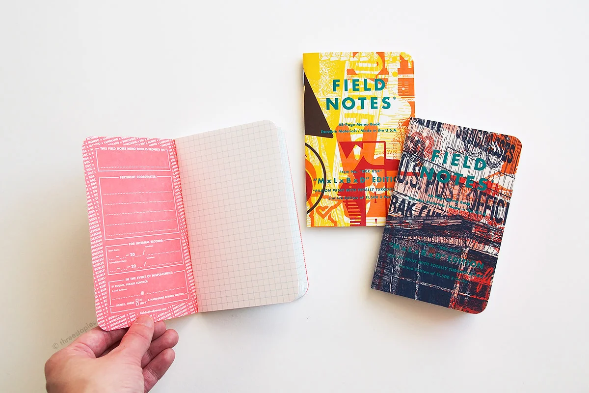The “Open All Night Sign Neon Red” on the inside cover is not showing up properly in this photo, but it really is fluorescent. The far right book with “U.S. Post Office” is my favorite.