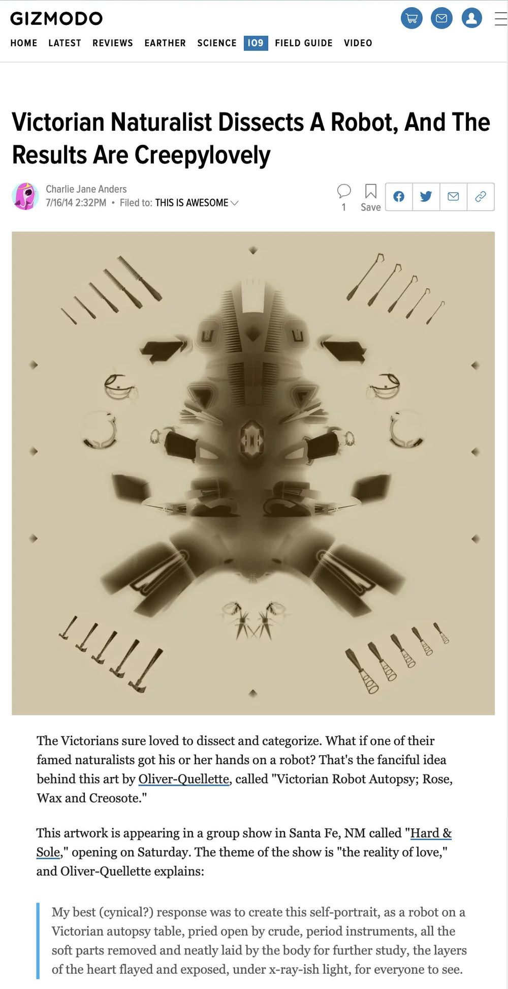 io9 Blurb from the amazing Charlie Jane Anders!