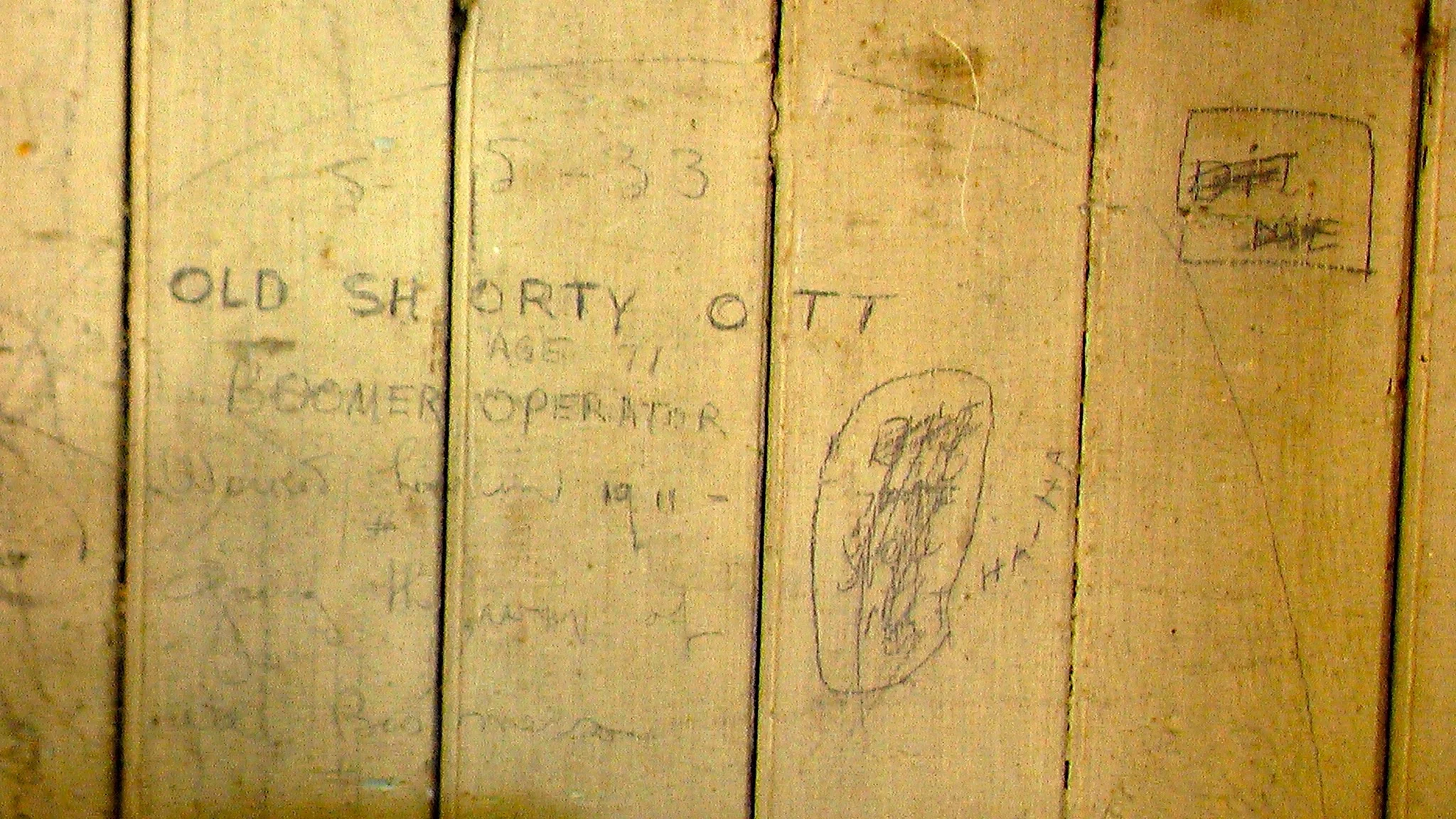 Enclosed by a metal exterior, the Bankers depot looks the same on the inside as it did when it was in use.