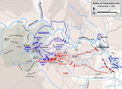  Troop movements during the Battle of Chancellorsville
