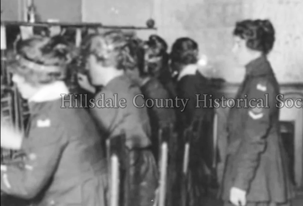 THE HELLO GIRLS AT THEIR SWITCHBOARD - FROM A VIDEO BY DENNIS SKUPINSKI