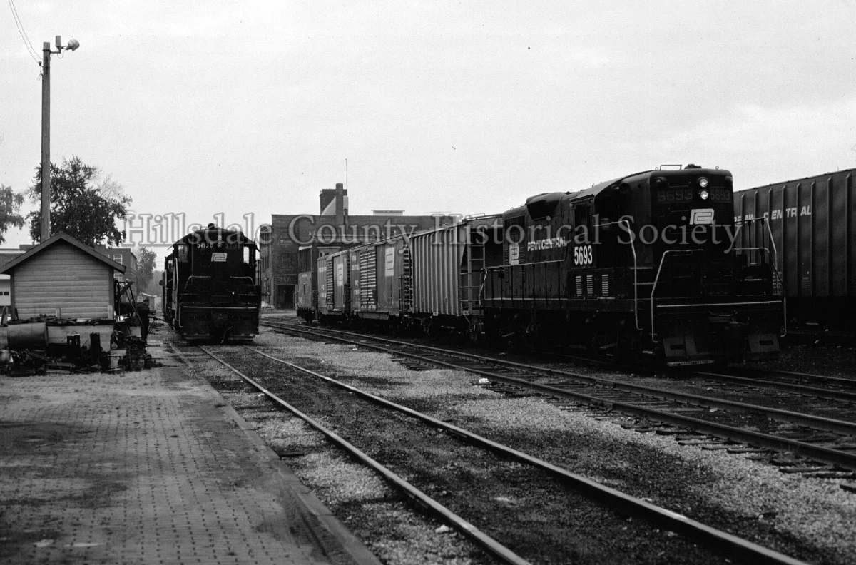 Penn Central Train in Hillsdale, MI railroad yards