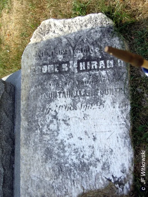 this stone is the only marker for Jerome and Hiram Fountain. Their remains are elsewhere.