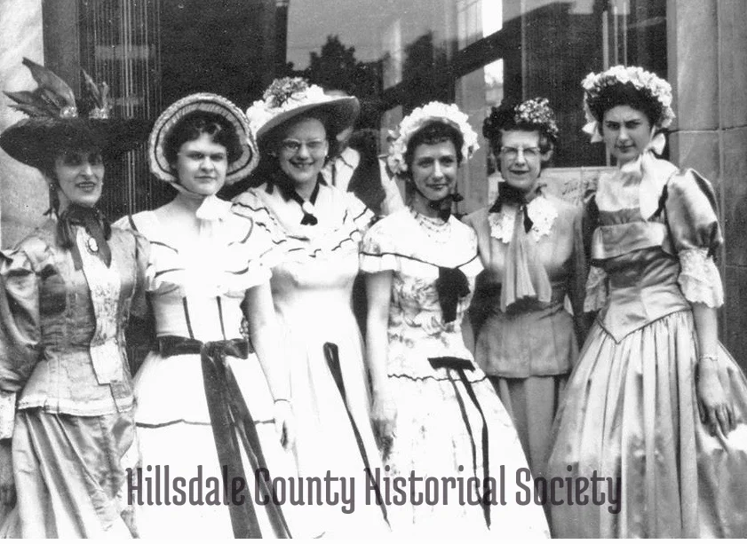 From left to right: Marguerite cascarelli, gloria triechman, maleta turner, alberta giauque, maxine balcom and Margaret Ladd Dunton
