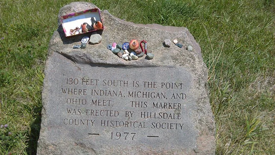 This picture was taken by Thomas James Hardman, Jr. on Aug. 11, 2016. why the knickknacks on top? They may be part of the recent craze of "geocaching," an outdoor recreational activity, in which participants use a Global Positioning System (GPS) receiver or mobile device and other navigational techniques to hide and seek containers, called "geocaches" or "caches", at specific locations marked by coordinates all over the world. For more on geocaching and one man's quest to fulfill his mother's dying wish click here .