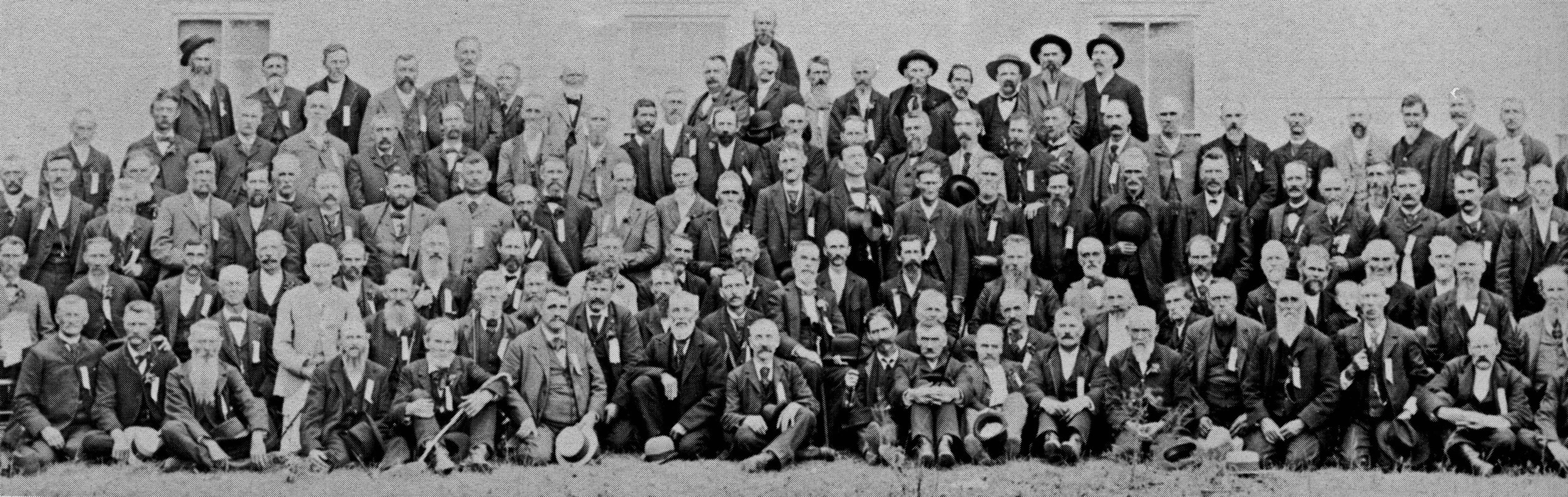 A reunion of the 18th michigan infantry, co. d., which may have been taken in Palmyra