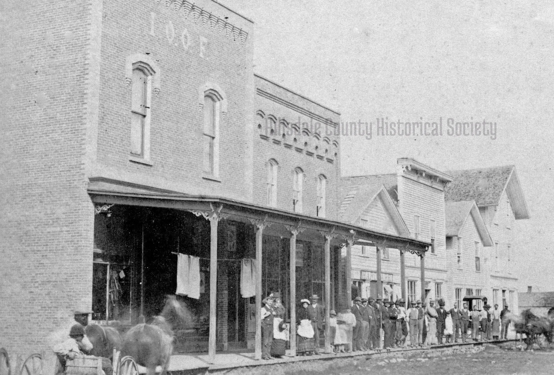 The west side of Main Street before the fire of 1895