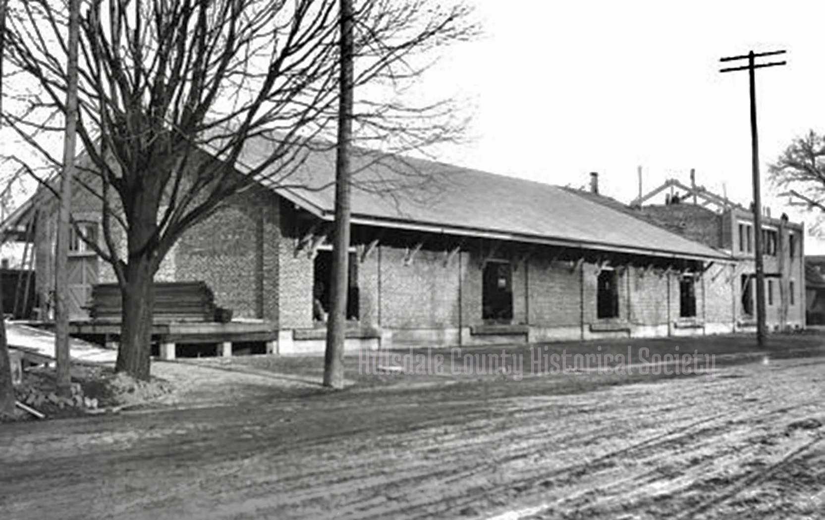 The Lake Shore and Michigan Southern Freight Station was built between 1885 and 1890. The building remains in partial use today.