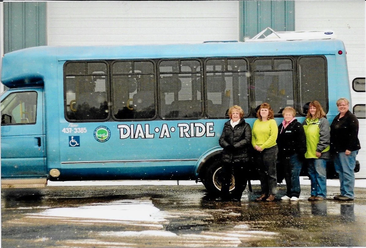 40th anniversary of Dial-a-ride: Judy Buzo, Sandy Young, Bert Tanner, Susan Kuhn, Cheryl Cox