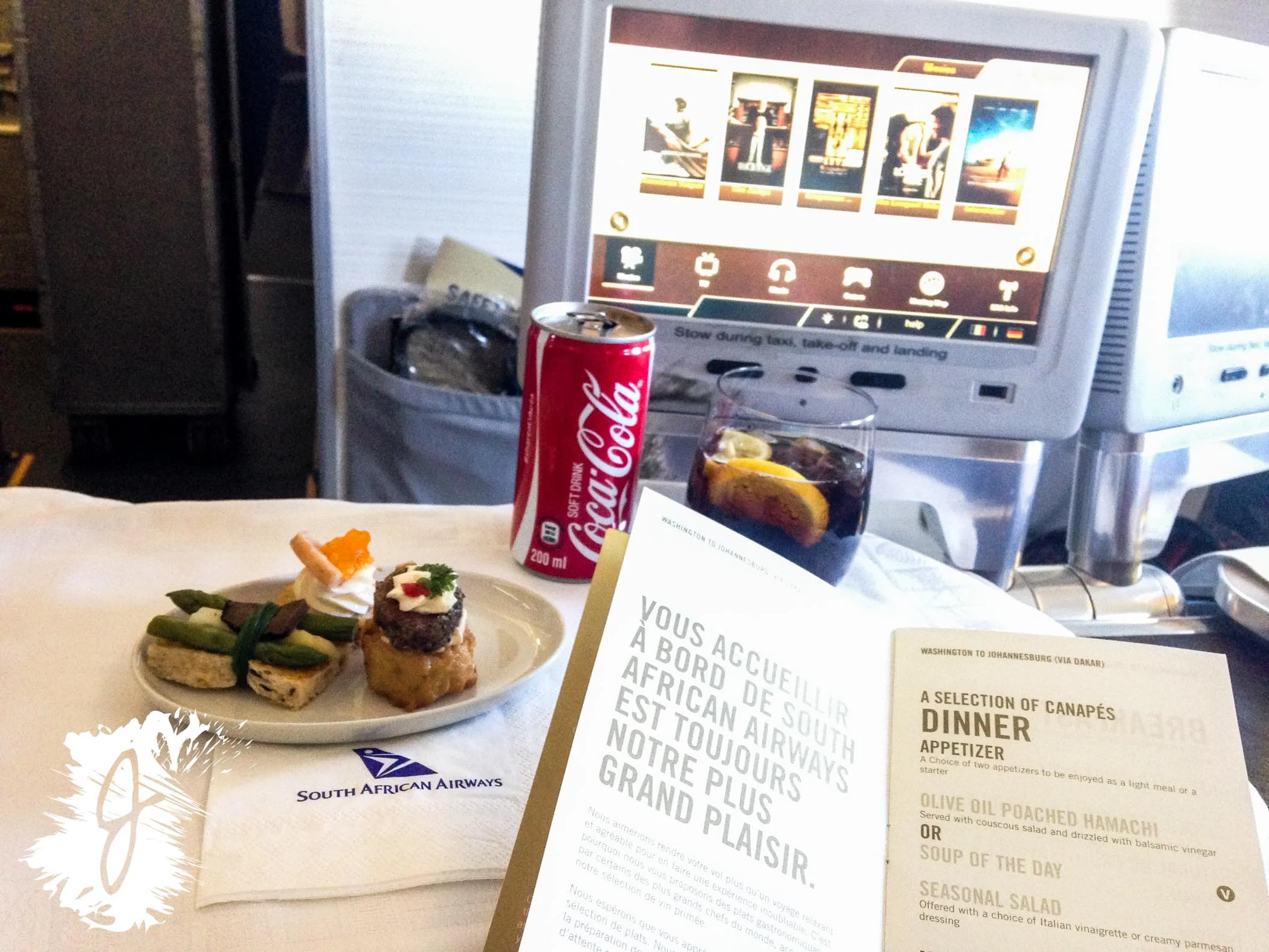  First class gets menus... it was great. 
