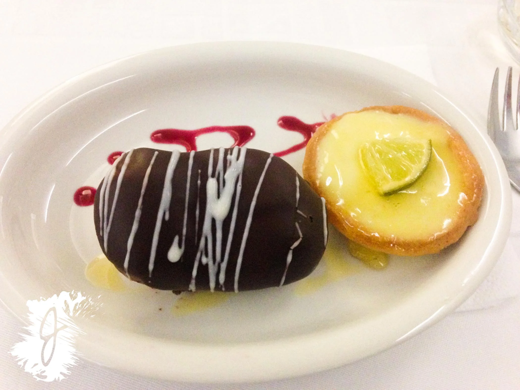  Chocolate eclair and a type of lemon pie... SO GOOD. 