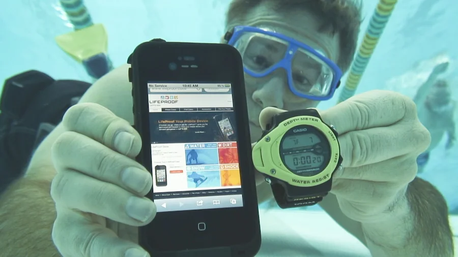 Shakespeare Media's client Lifeproof protects mobile phones under water. Photo: Lifeproof