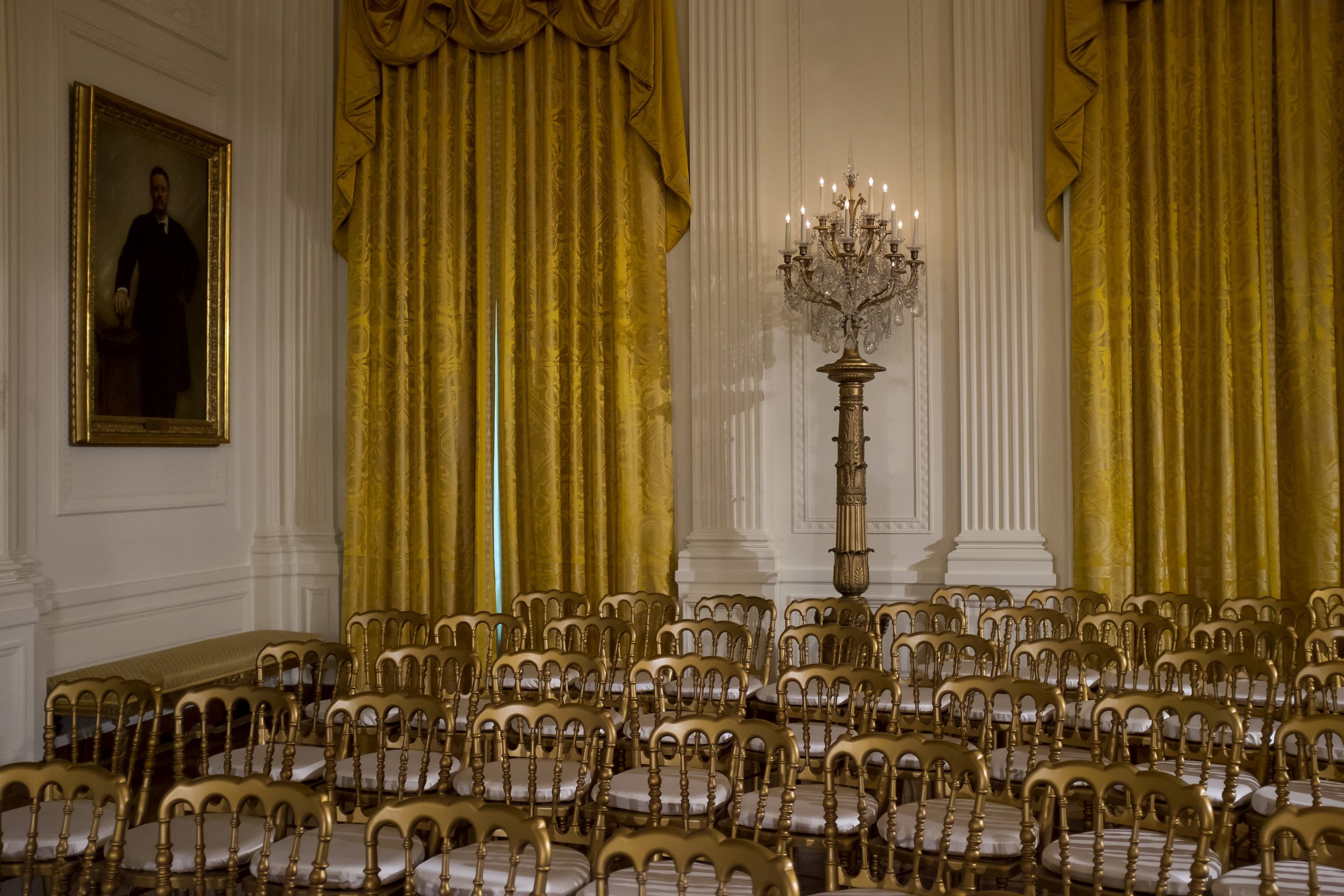   East Room of The White House. Washington DC. 2018  