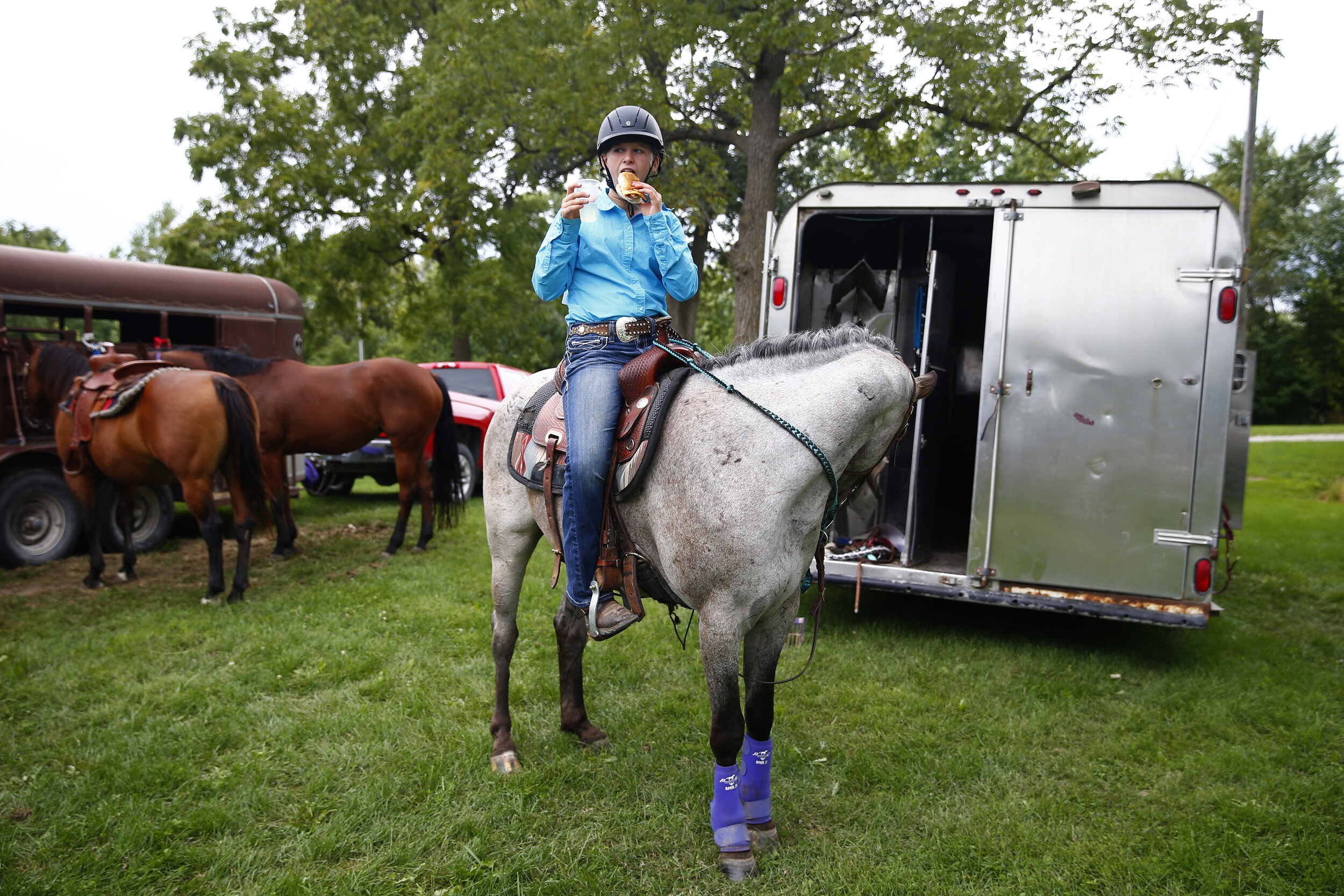   A 4H horse show in West Liberty, IA. 2019. The town is in Muscatine County, Iowa, and as of the 2010 U.S. Census was the only city in the state to have a majority Hispanic population.  