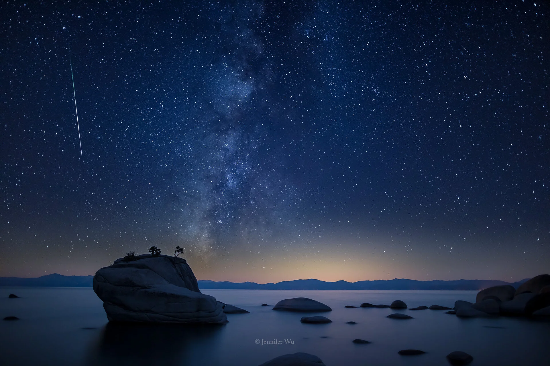 Shooting Star over Lake Tahoe